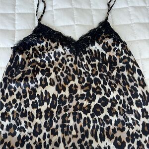 BP Brown and Black Chemise with Lace Trim